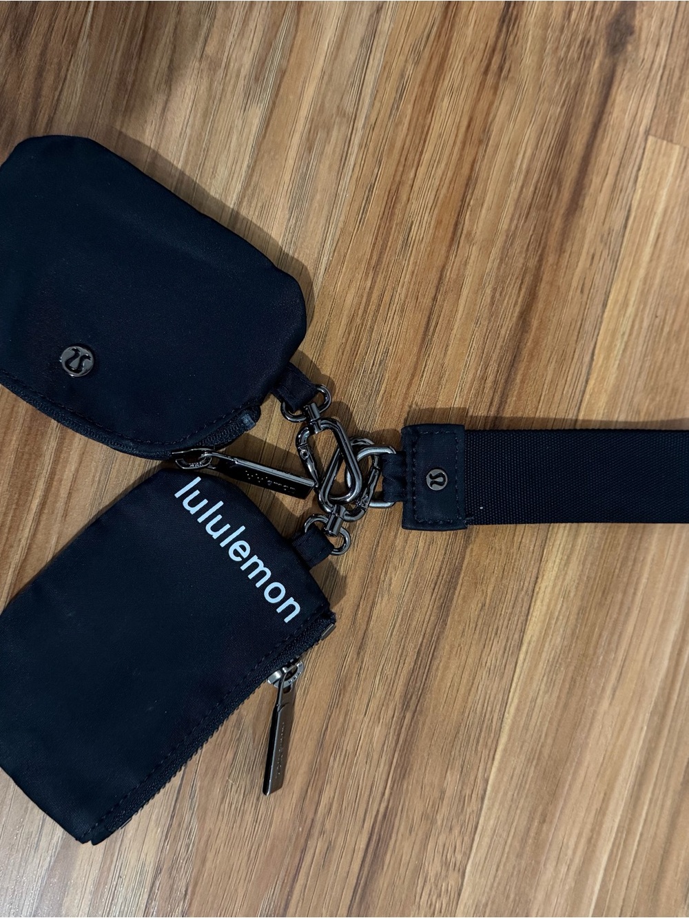 lululemon athletica Black Dual Pouch Belt Bag